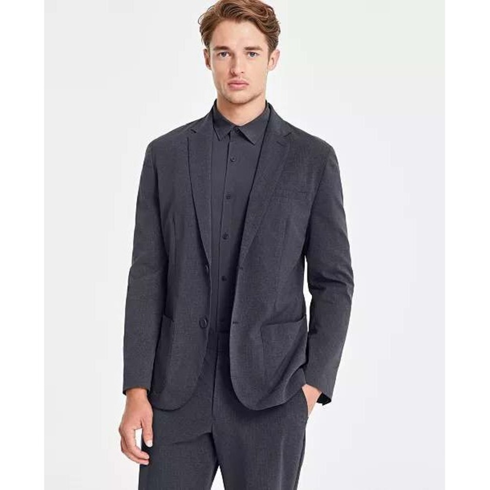 Alfani Mens Alfatech Breathable Airflow Suit Jacket Ebony Grey Small 100185396MN